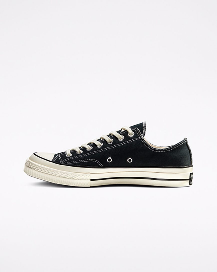 Zapatillas Bajas Converse Chuck 70 Vintage Canvas Hombre Negras | PE 0W547L